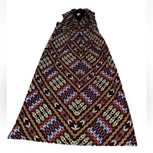 Chico's Womens Maxi Dress Size 3 U.S 14/16 Geometric  Multi Colors